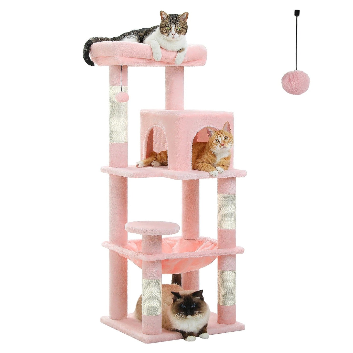 Arbre à Chat Rose Bonbon Confort 140 cm