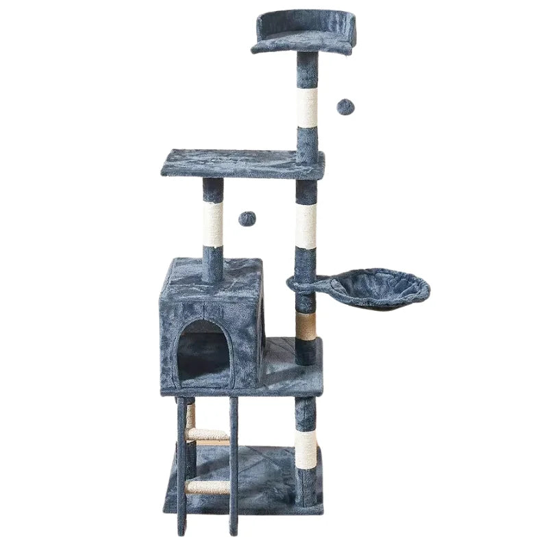 Arbre à Chat avec Echelle Gris Foncé