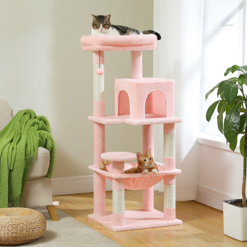Arbre à Chat Rose Bonbon Confort 140 cm