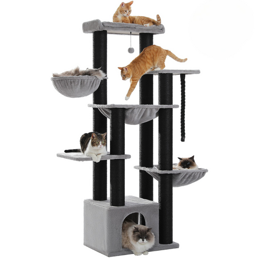 Arbre à Chat XXL Château Gris