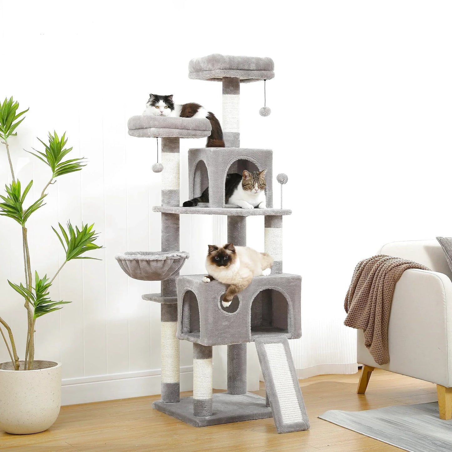 Arbre à Chat 160 cm Gris