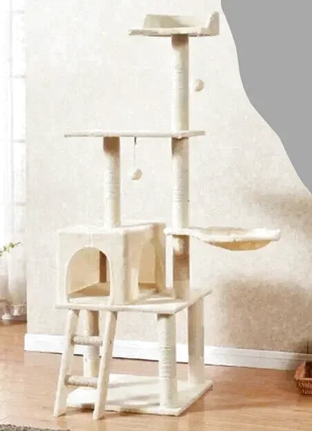 Arbre à Chat avec Echelle Beige