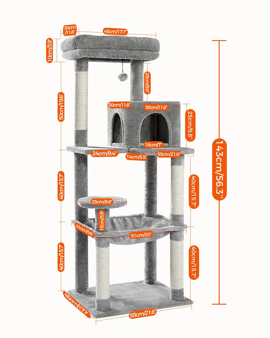 Arbre à Chat Gris Moderne