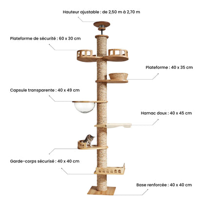 Arbre à Chat XXL en Bois Personnalisé