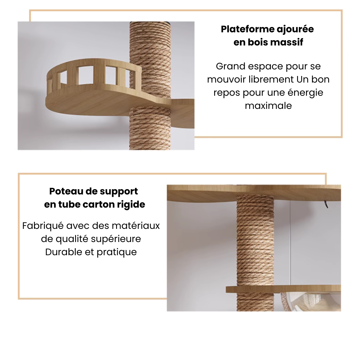 Arbre à Chat XXL en Bois Personnalisé
