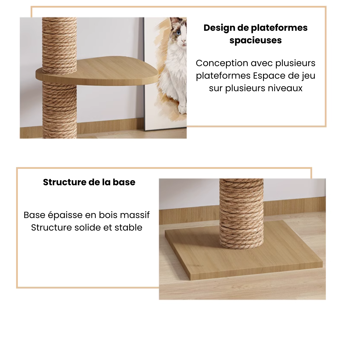 Arbre à Chat XXL en Bois Personnalisé