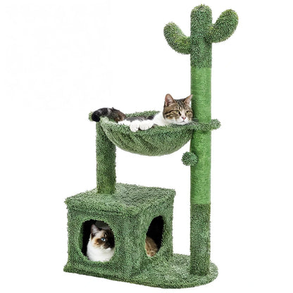 Arbre à Chat Cactus Vert avec Panier